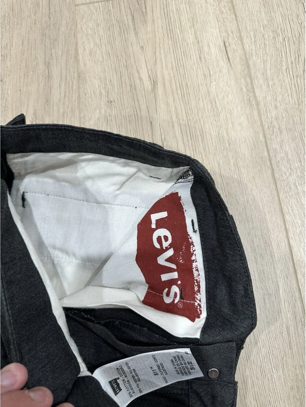 Levi's Mens Buckle Back Grey Cargo Pants 511 29x32